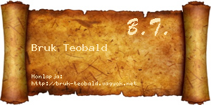 Bruk Teobald névjegykártya